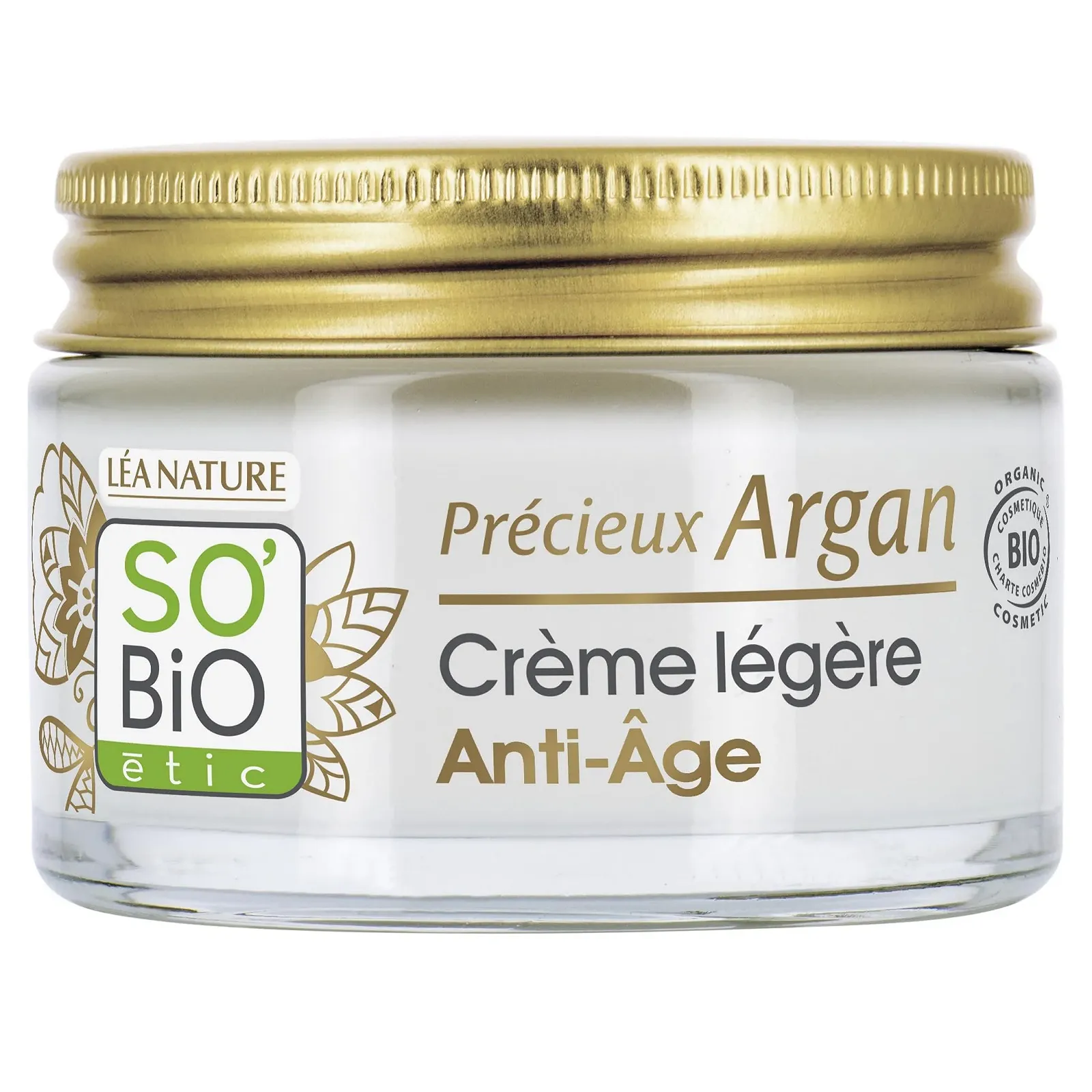 Денний крем LÉA NATURE SO BIO ÉTIC Precious Argan Light Anti-Ageing з аргановою олією та гіалуроновою кислотою, 50 мл, фото №1 Денний крем LÉA NATURE SO BIO ÉTIC Precious Argan Light Anti-Ageing з аргановою олією та гіалуроновою кислотою, 50 мл, фото №1