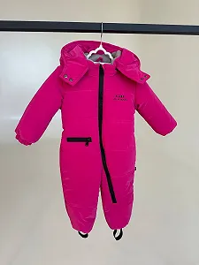 Демисезонный детский комбинезон 74‑110 см весна/осень Gold малина - Фото 1