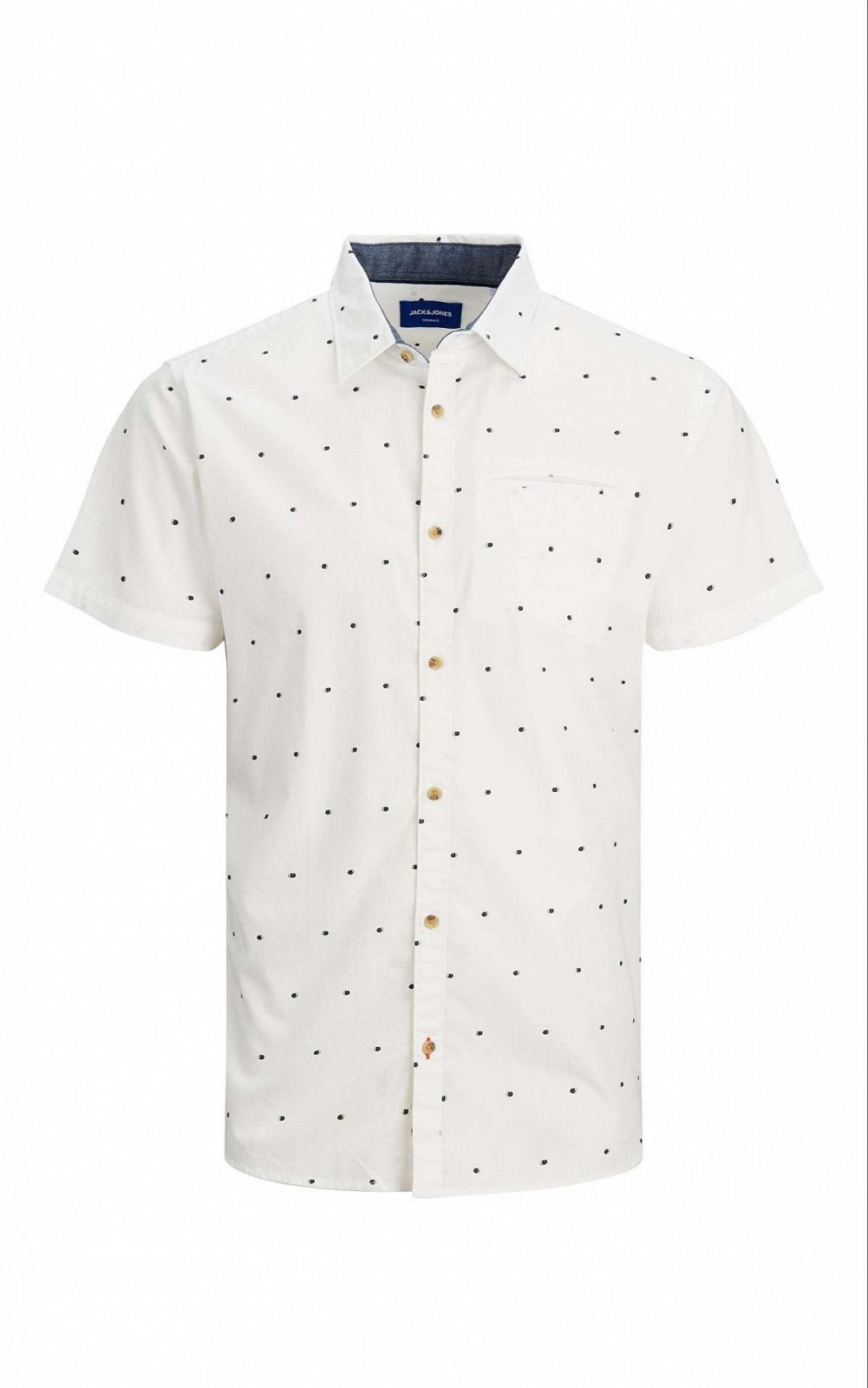 Рубашка Jack&Jones SS 12187984 Cloud Dancer Белый L, фото №1
