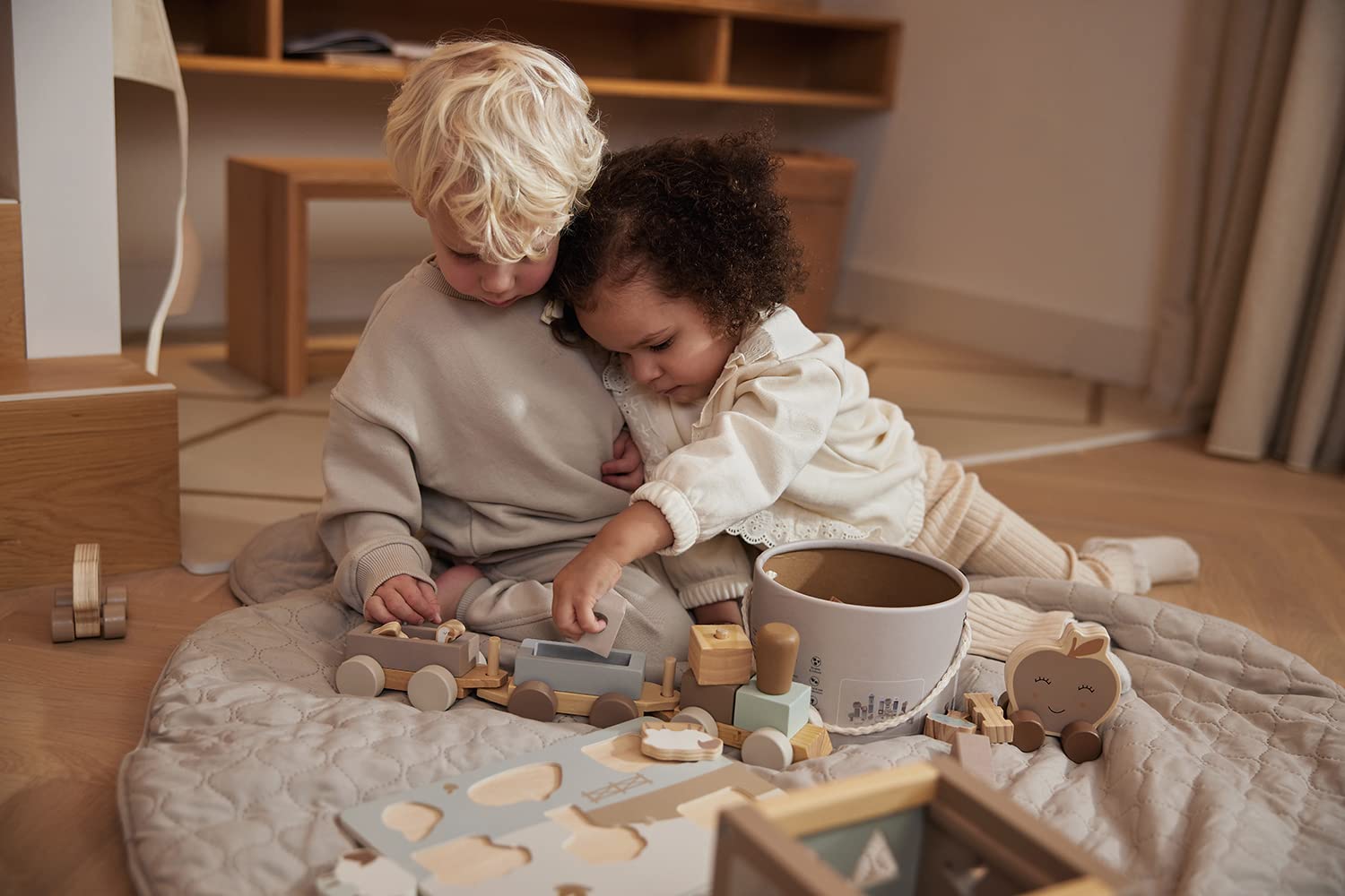 Игрушечная железная дорога Jollein 117-001-67021 Деревянный Поезд Farm/Farm, фото №5