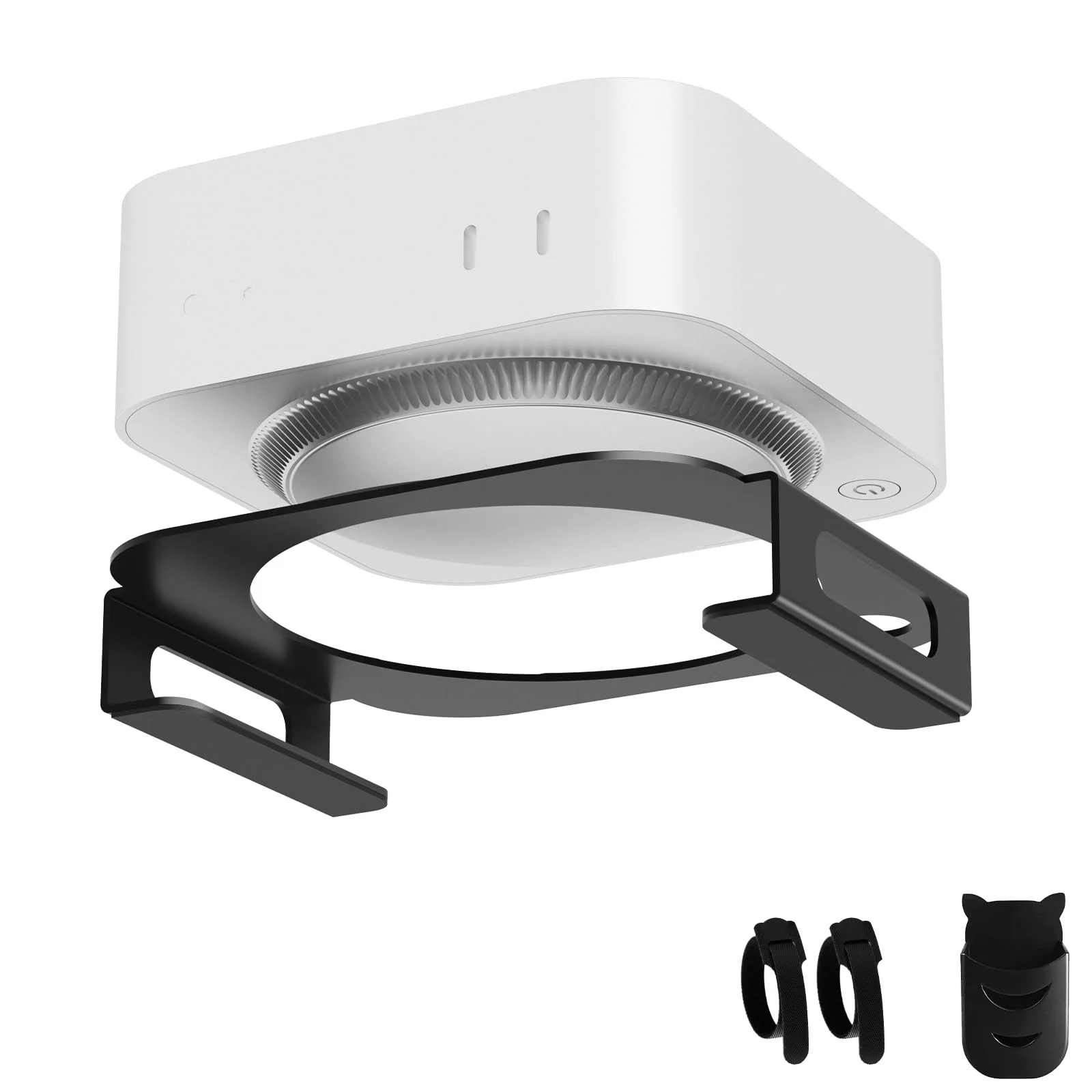 Підставка для комп'ютера Сумісна з Mac Mini M4 2024 Металевий тримач з отвором для сітчастої кнопки, фото №1 Підставка для комп'ютера Сумісна з Mac Mini M4 2024 Металевий тримач з отвором для сітчастої кнопки, фото №1