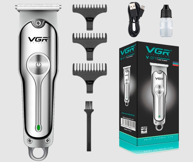 Машина для стрижки VGR V-071 5W з USB зарядкою Срібний (24322-V-071_277), фото №6