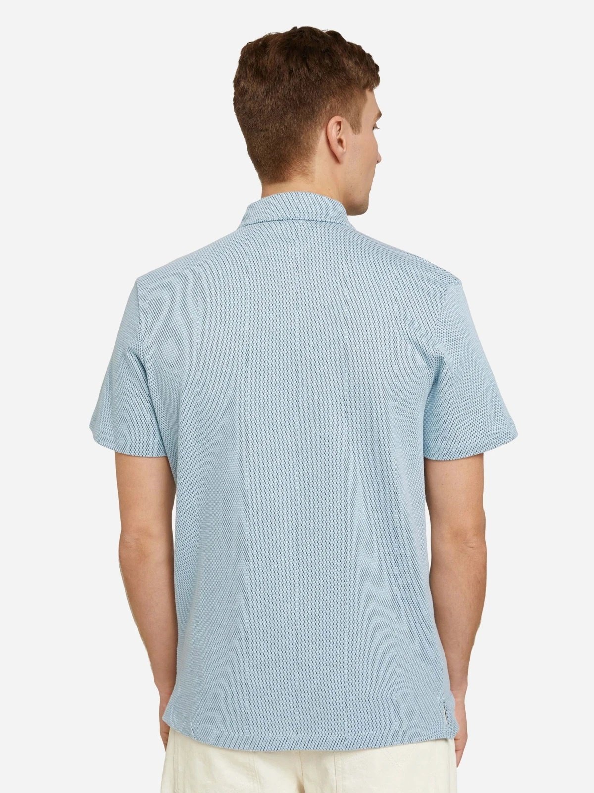 Поло structured polo with pocket 1030388XX1026298 Tom Tailor Блакитний M, фото №2