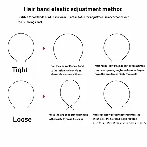 Унисекс Металлическая Обруч на Голову Волнистая Черный synthetic.ua - Фото 1