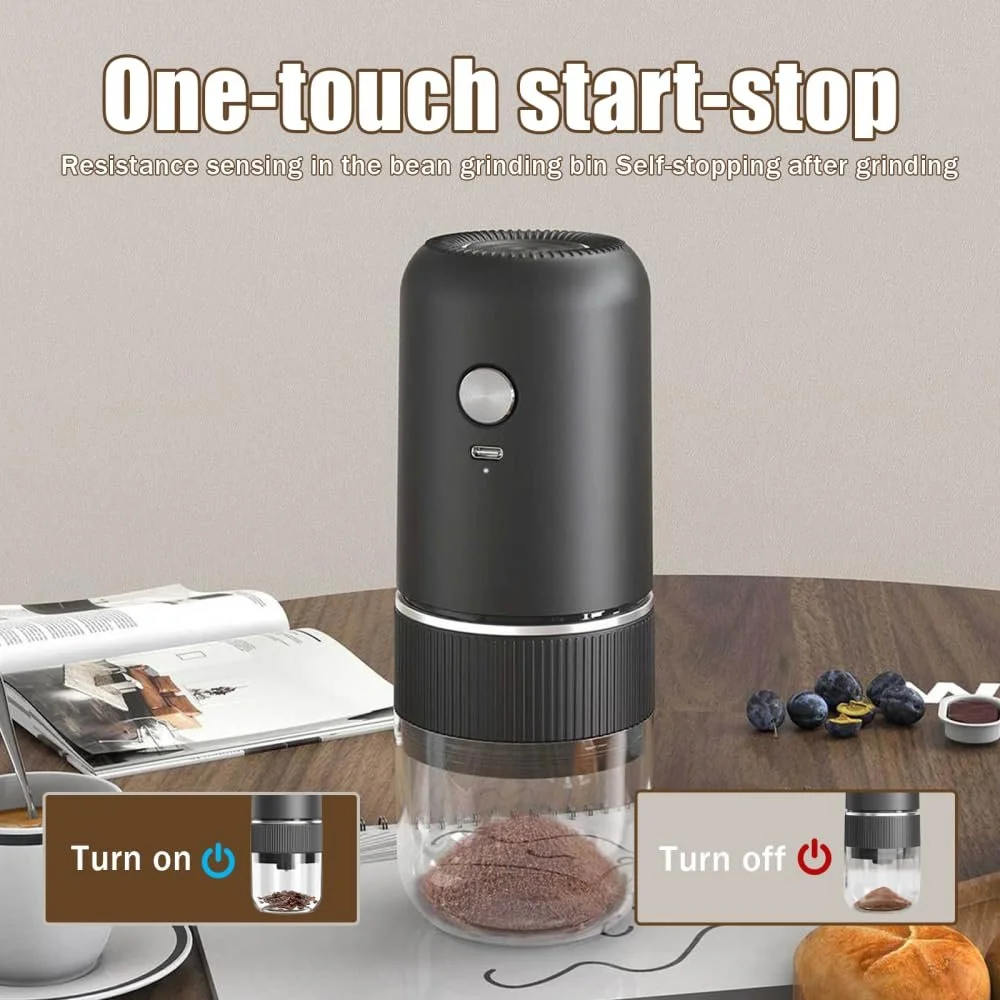 Электрическая кофемолка, портативная USB-аккумуляторная для эспрессо, фото №5