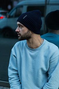 Шапка с подворотом Intruder Long синяя synthetic.ua - Фото 1