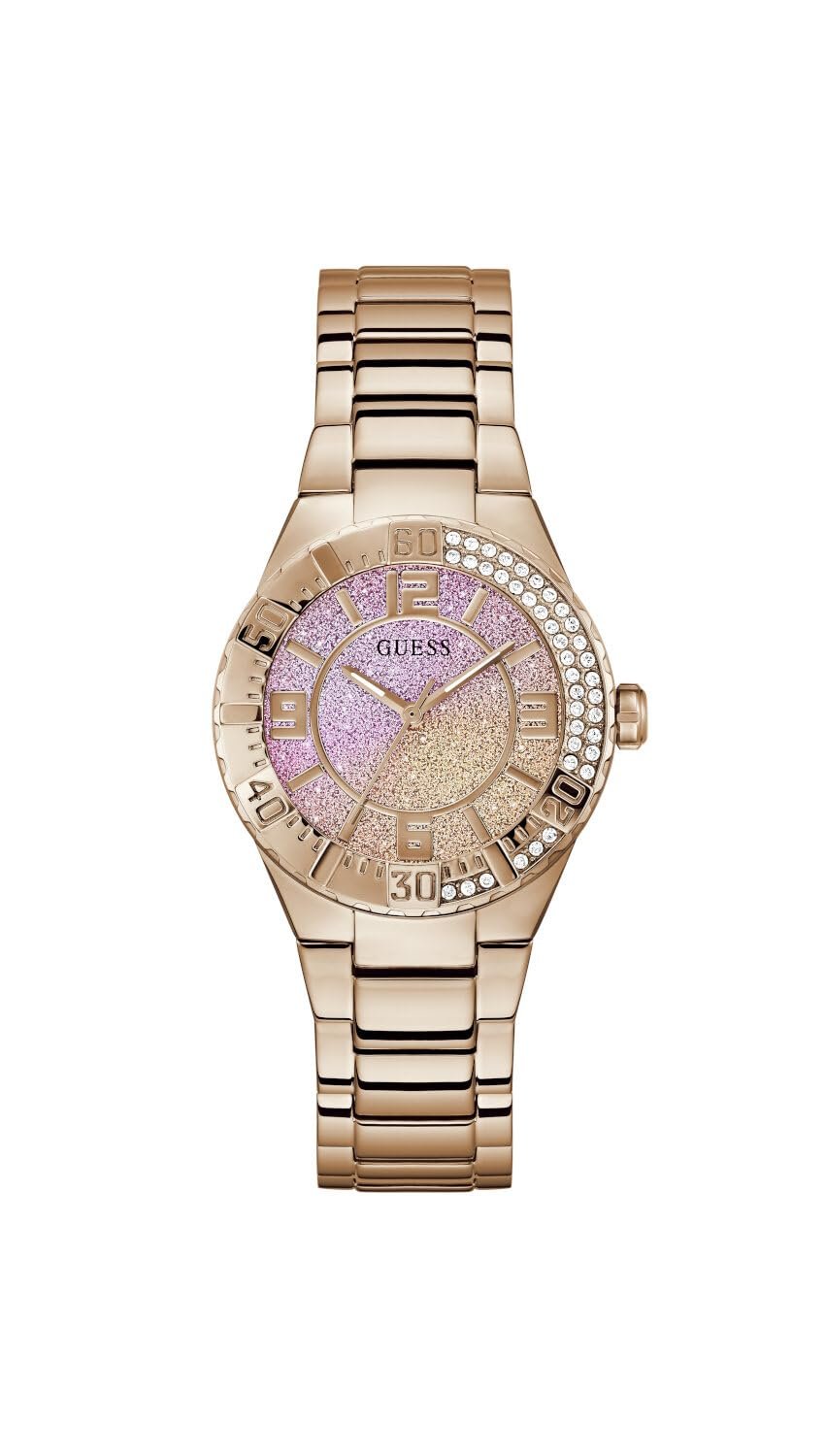 Женские часы GUESS Аналоговые GW0882L3 Розовый циферблат, фото №1