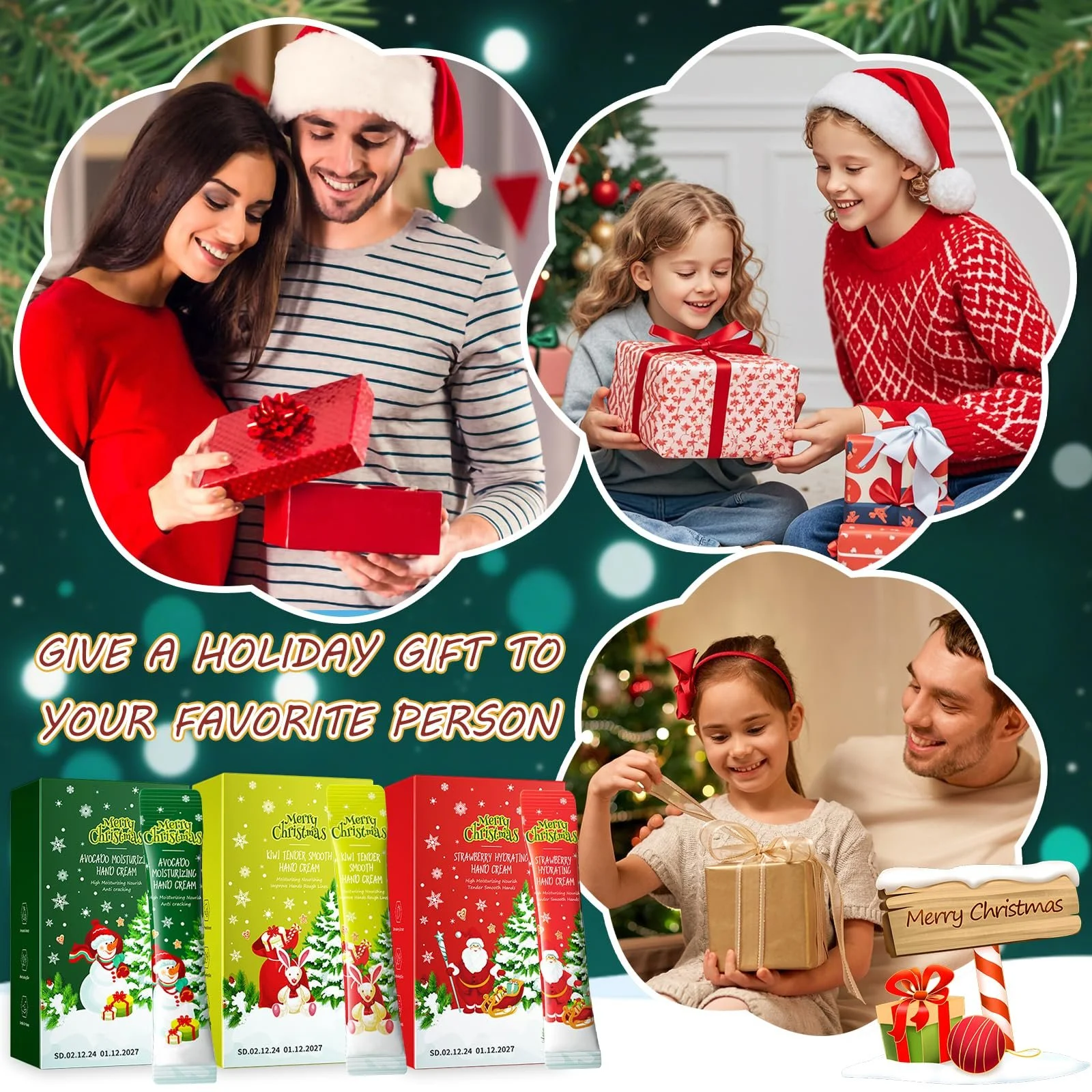 Крем для рук Різдвяний набір Міні 60 x 4 мл, фото №7
