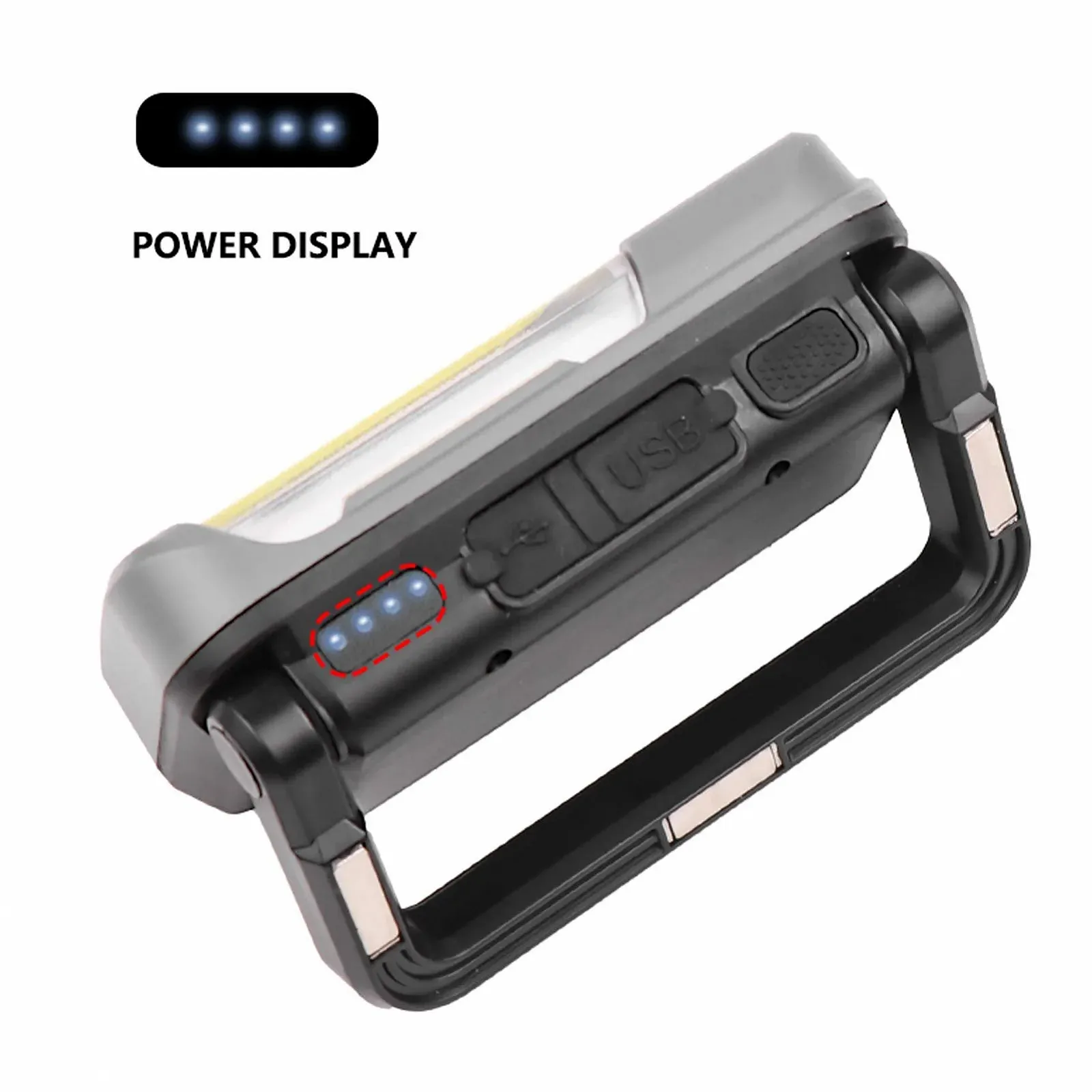 Фонарь XPG Cob Working Light USB Rechargeable Torch Foldable Torch Emergency Camping Lamp Portable Light для кемпинга ABS Материал Черный 10.5 см, фото №3 Фонарь XPG Cob Working Light USB Rechargeable Torch Foldable Torch Emergency Camping Lamp Portable Light для кемпинга ABS Материал Черный 10.5 см, фото №3