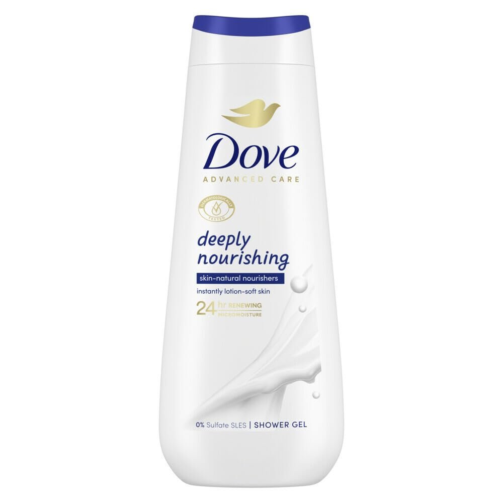 Гель для душу Dove Advanced Care Deep Moisture Натуральний зволожувач 600 мл, фото №1