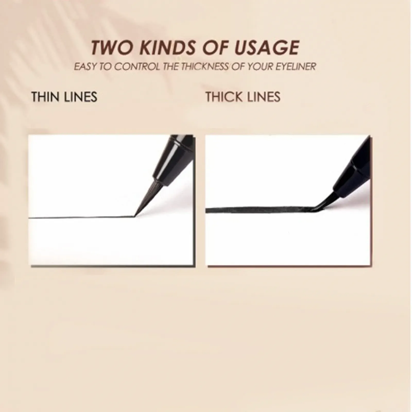 Підводка для очей, швидковисихаюча, водостійка, проста у використанні, ультратонка кисть, фото №3