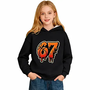 Худи Детский худи для мальчиков Свитшот для девочек Модный повседневный худи Зимний теплый Милый EIS 67 Принт Дышащий Удобный Свитер Флисовая кофта с длинными рукавами - Фото 1