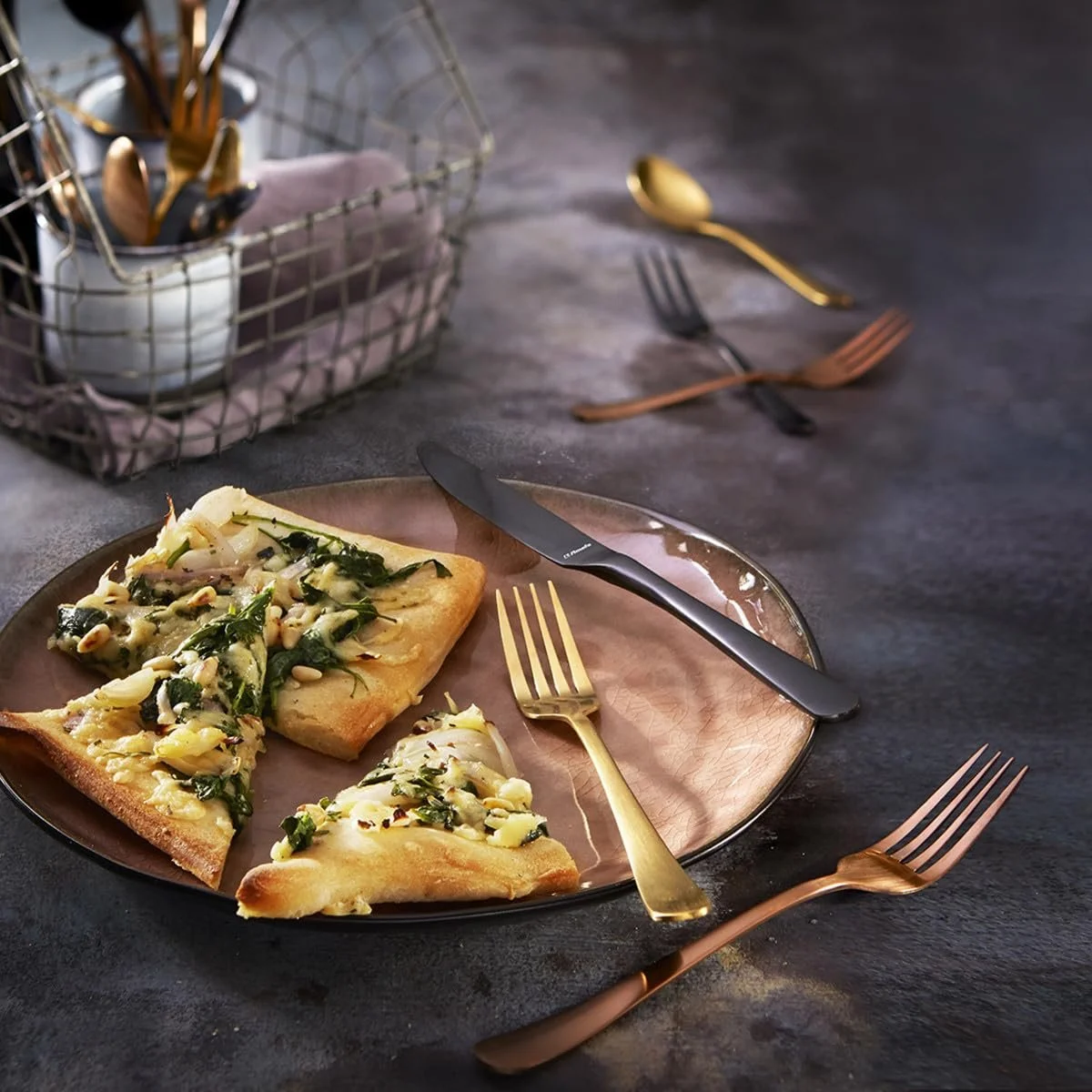 Ложки для еспресо Amefa Austin, набір 6 шт., нержавіюча сталь з PVD-покриттям, мідний колір, фото №4