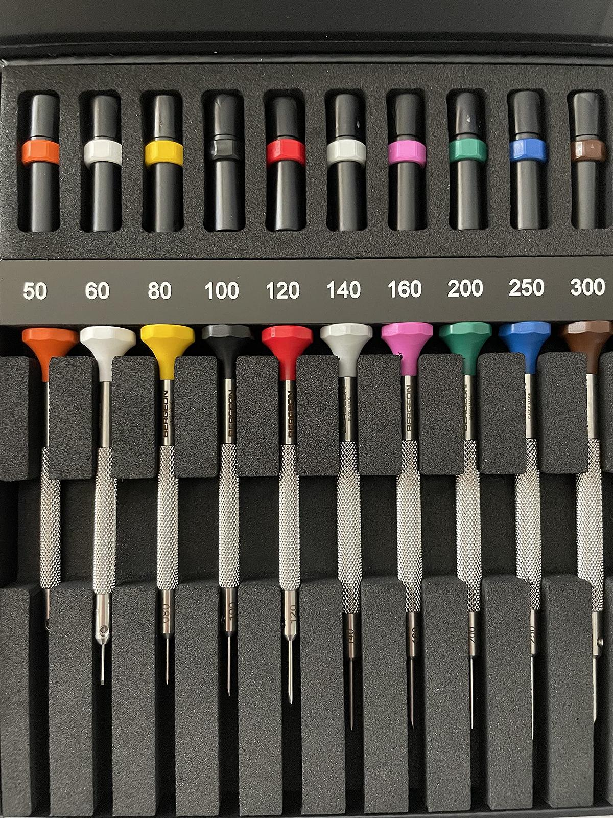 Набір BERGEON 30081-AC10 з 10 викруток з нержавіючої сталі для годинникаря в дерев'яній коробці, фото №2 Набір BERGEON 30081-AC10 з 10 викруток з нержавіючої сталі для годинникаря в дерев'яній коробці, фото №2