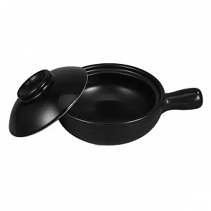 Керамическая кастрюля для запекания японская с крышкой термостойкая натуральная глина - Фото 1