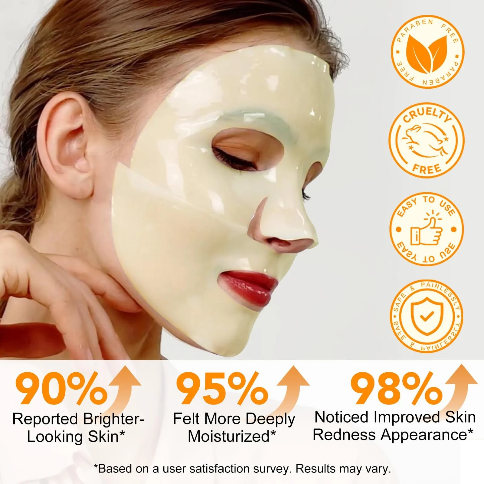 Маска Колагенова з Куркумою для Обличчя Корейська - Зволожує, Підтягує та Покращує Життєву Силу Шкіри | 28г x 4A, фото №3