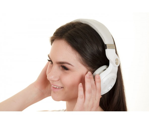Бездротові Bluetooth навушники Bluedio T2 Plus з вбудованим радіо Білий, фото №8