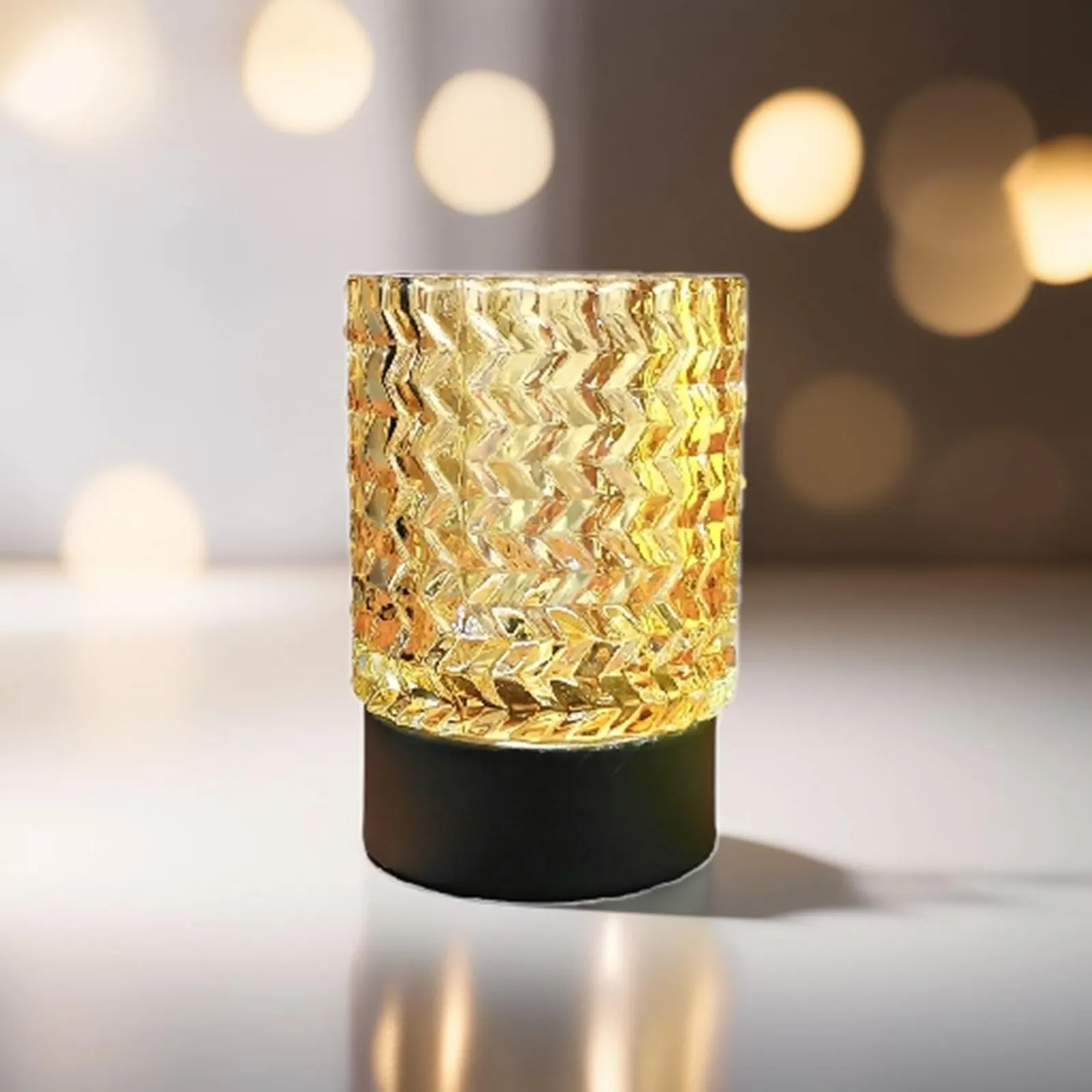 Настільна лампа Trango 2017-21C-L LED сенсорна з бежевим скляним абажуром E14 5 Вт 2700 К Бежевий, фото №2