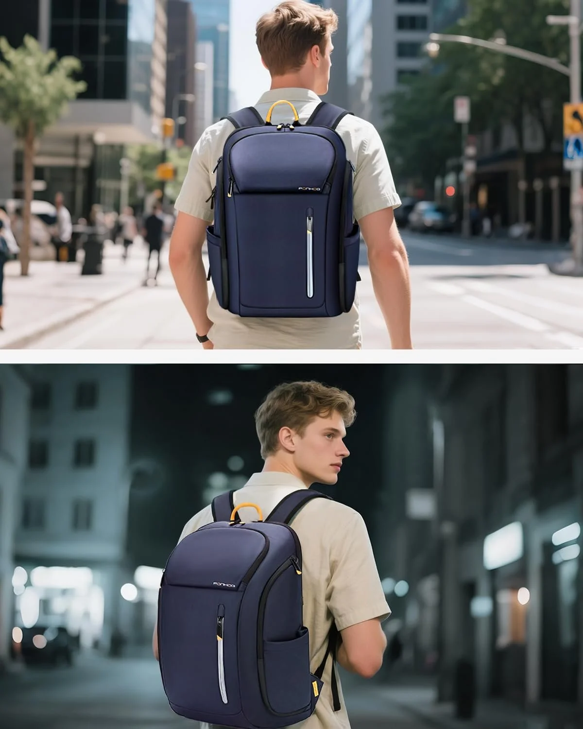 Рюкзак для ноутбука 17" великий для подорожей та бізнесу Navy Blue, фото №6 Рюкзак для ноутбука 17" великий для подорожей та бізнесу Navy Blue, фото №6