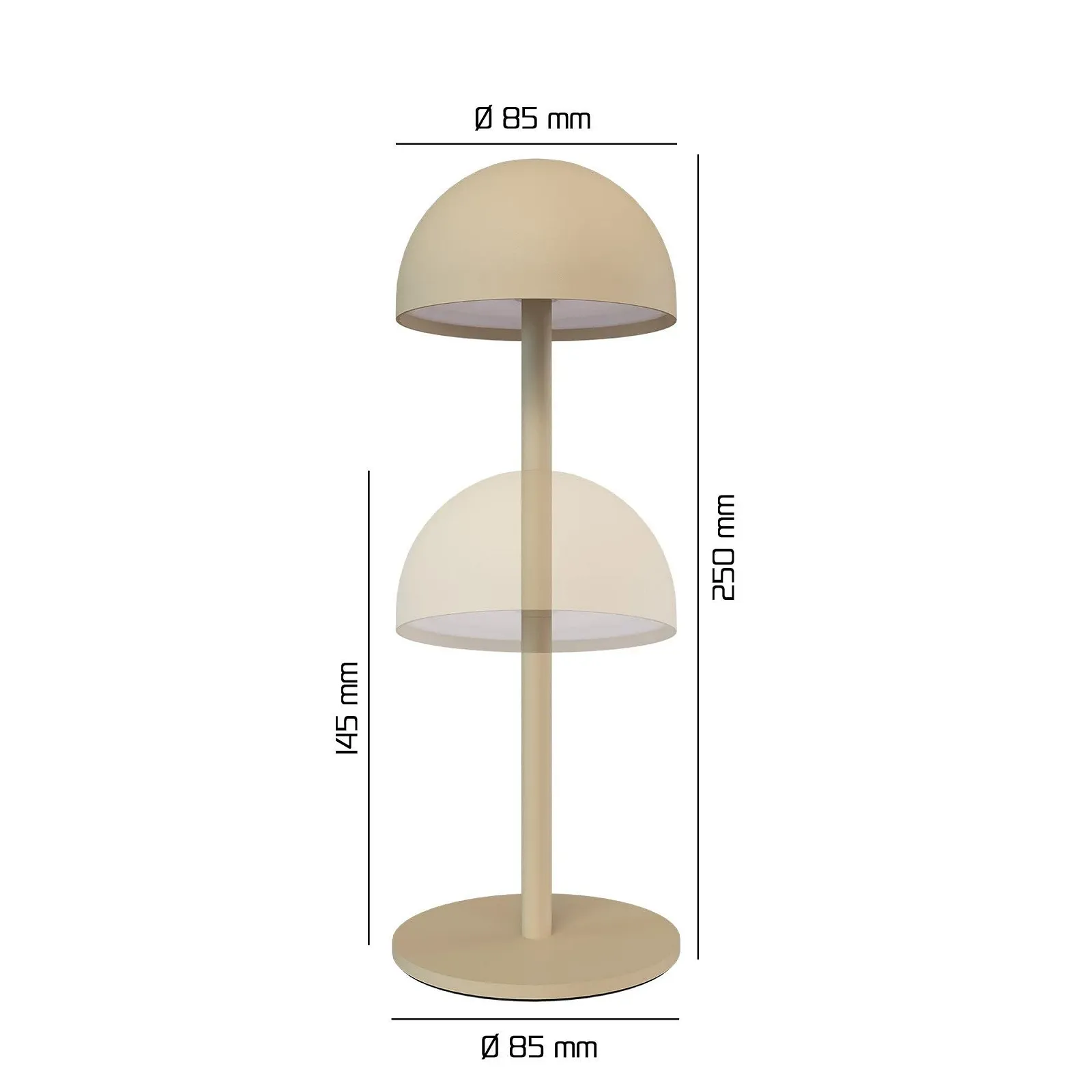 Настільна лампа Ledvion Vita світлодіодна акумуляторна 110 лм IP54 бежева, фото №9