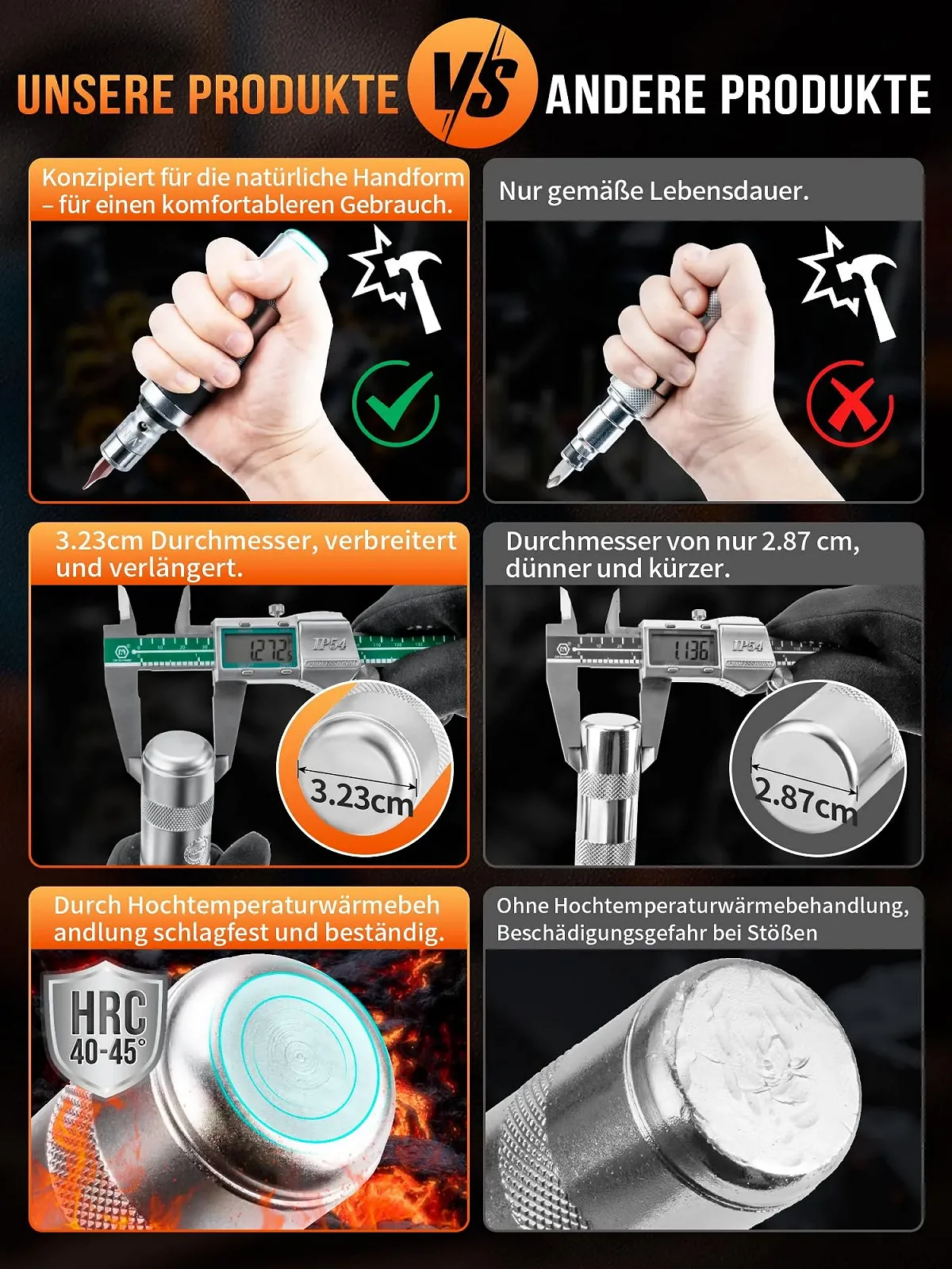 Набір ударних викруток AKM 3/8 дюйма 12 штук S2 Steel, фото №5