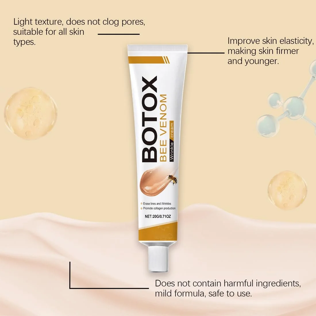 Крем Bee Cream Bee Venom против морщин увлажняющий 20 г, фото №3 Крем Bee Cream Bee Venom против морщин увлажняющий 20 г, фото №3