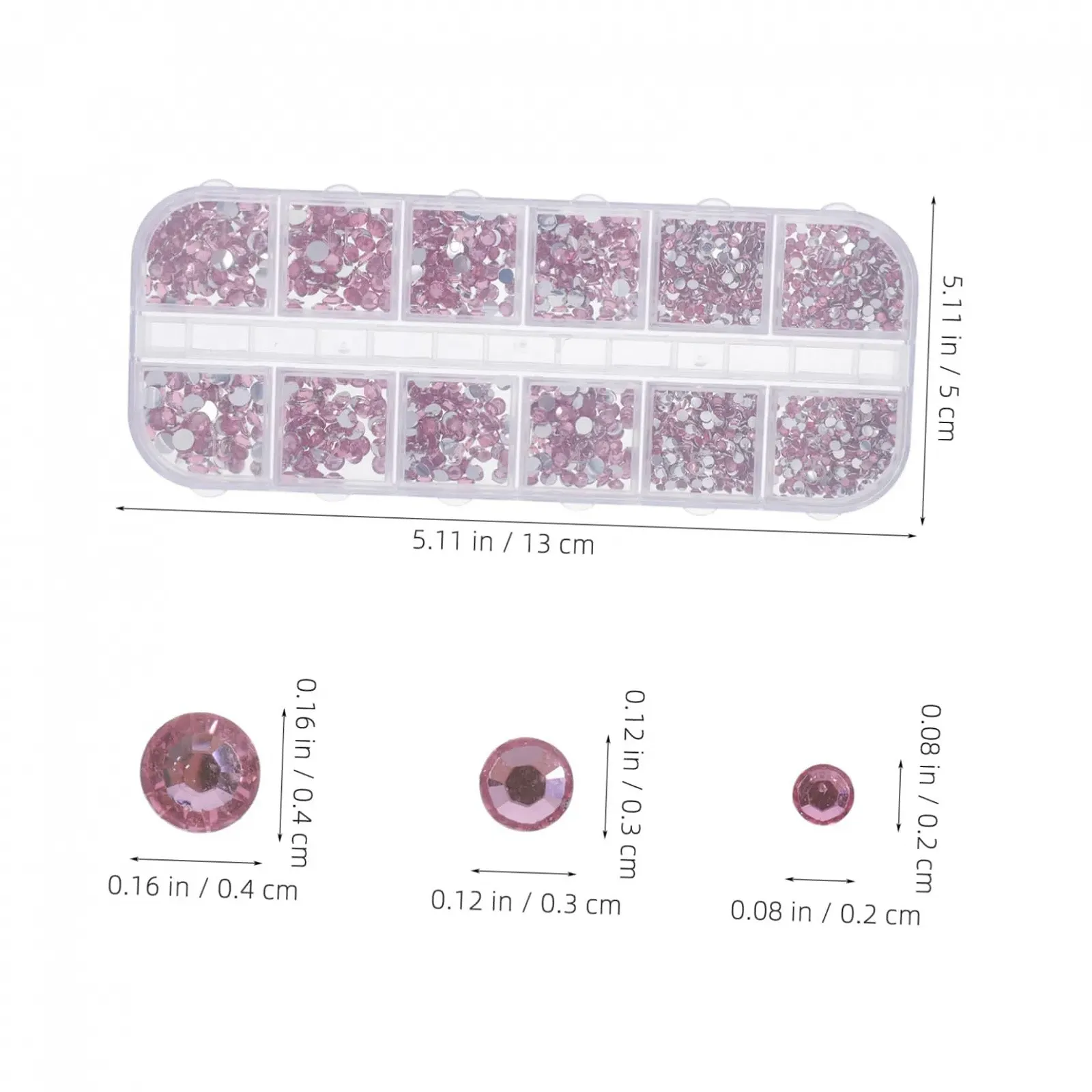 Наклейки зі Стразами Безімені Плоскі Акрилові Самоцвіти для Обличчя Ювелірні Вироби Вишневий Цвіт, фото №2