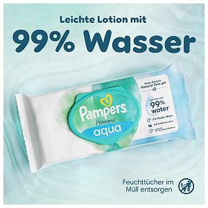 Влажные салфетки Pampers Harmonie Aqua 15 упаковок по 48 штук - 720 штук synthetic.ua - Фото 1