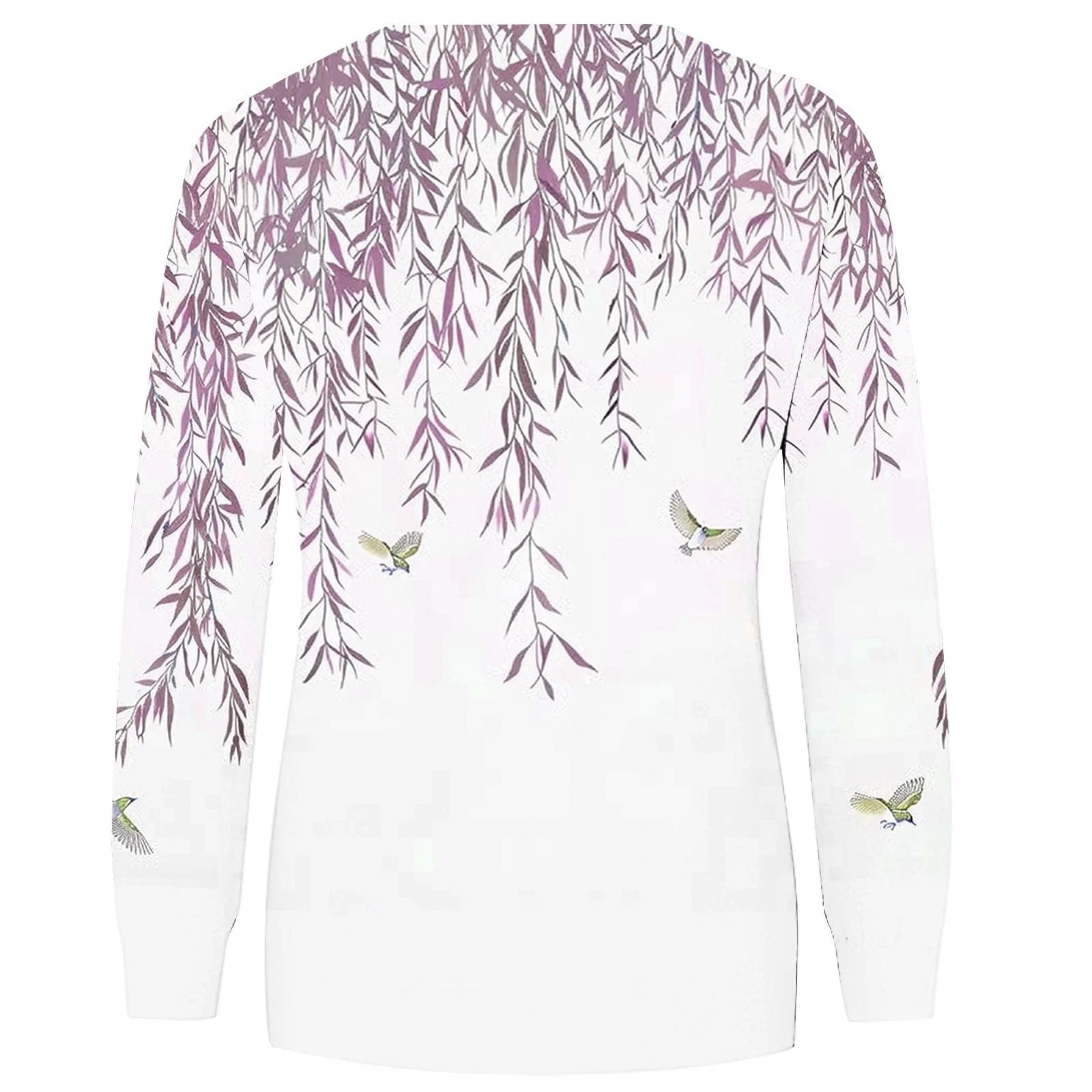 Женский Пуловер Komiseup Однотонный Свитшот Oversized Круглый вырез Длинный рукав Бежевый, фото №5