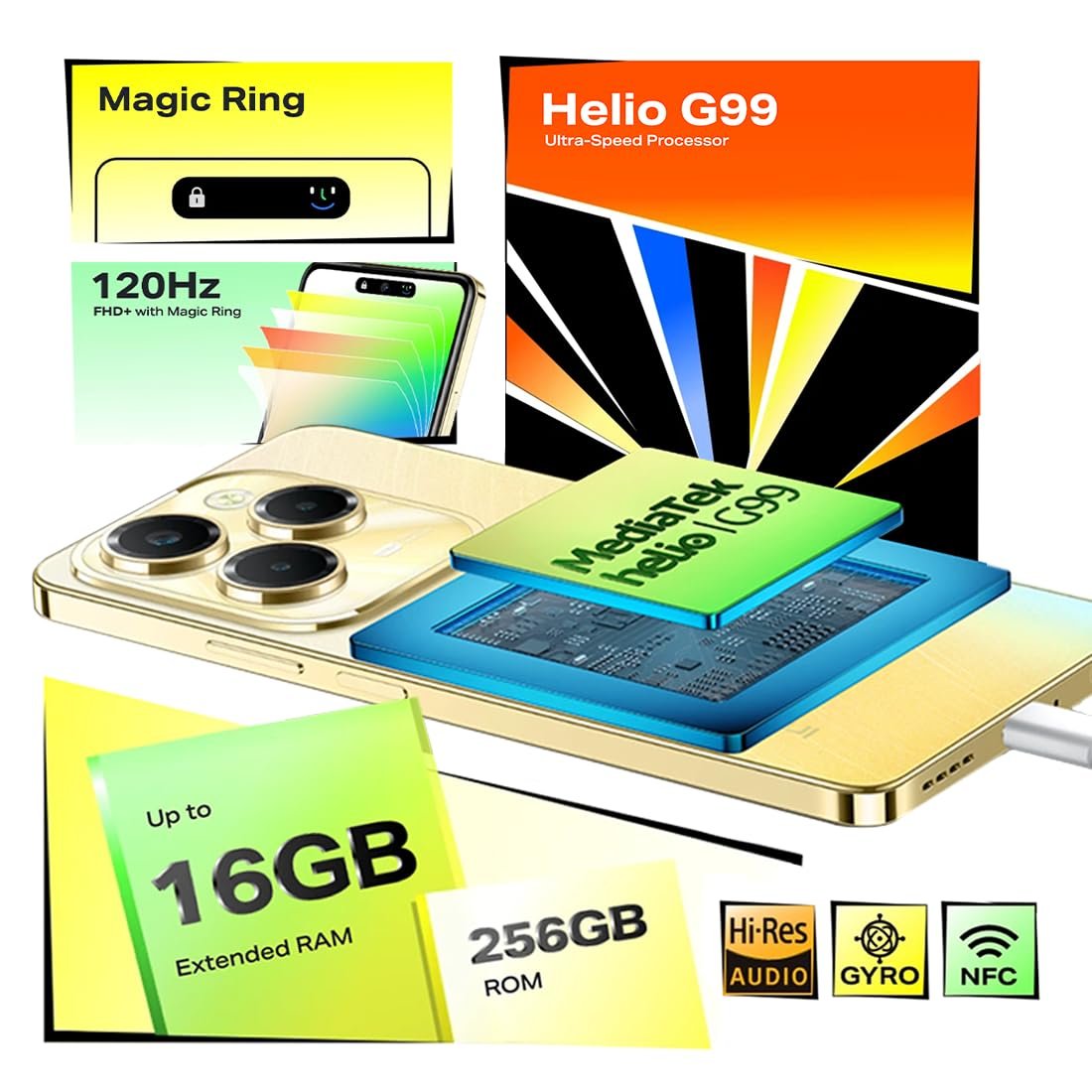 Смартфон Infinix Hot 40 Pro 8/256GB Black, фото №7