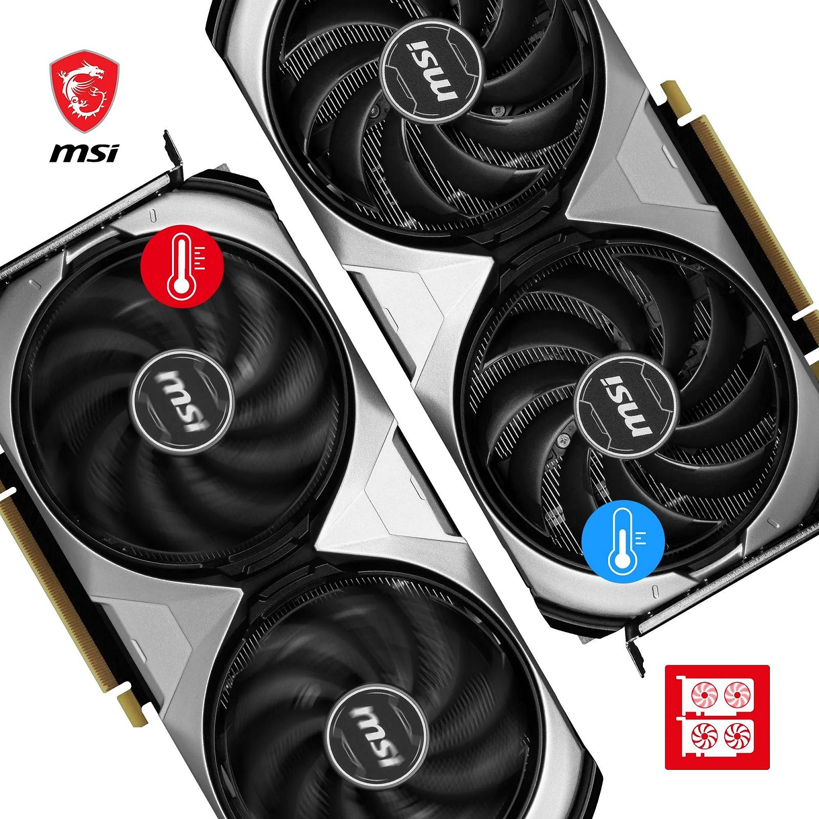 Відеокарта MSI GeForce RTX 4070 Ventus 2X 12G OC NVIDIA RTX 4070 12 ГБ GDDR6X, фото №3