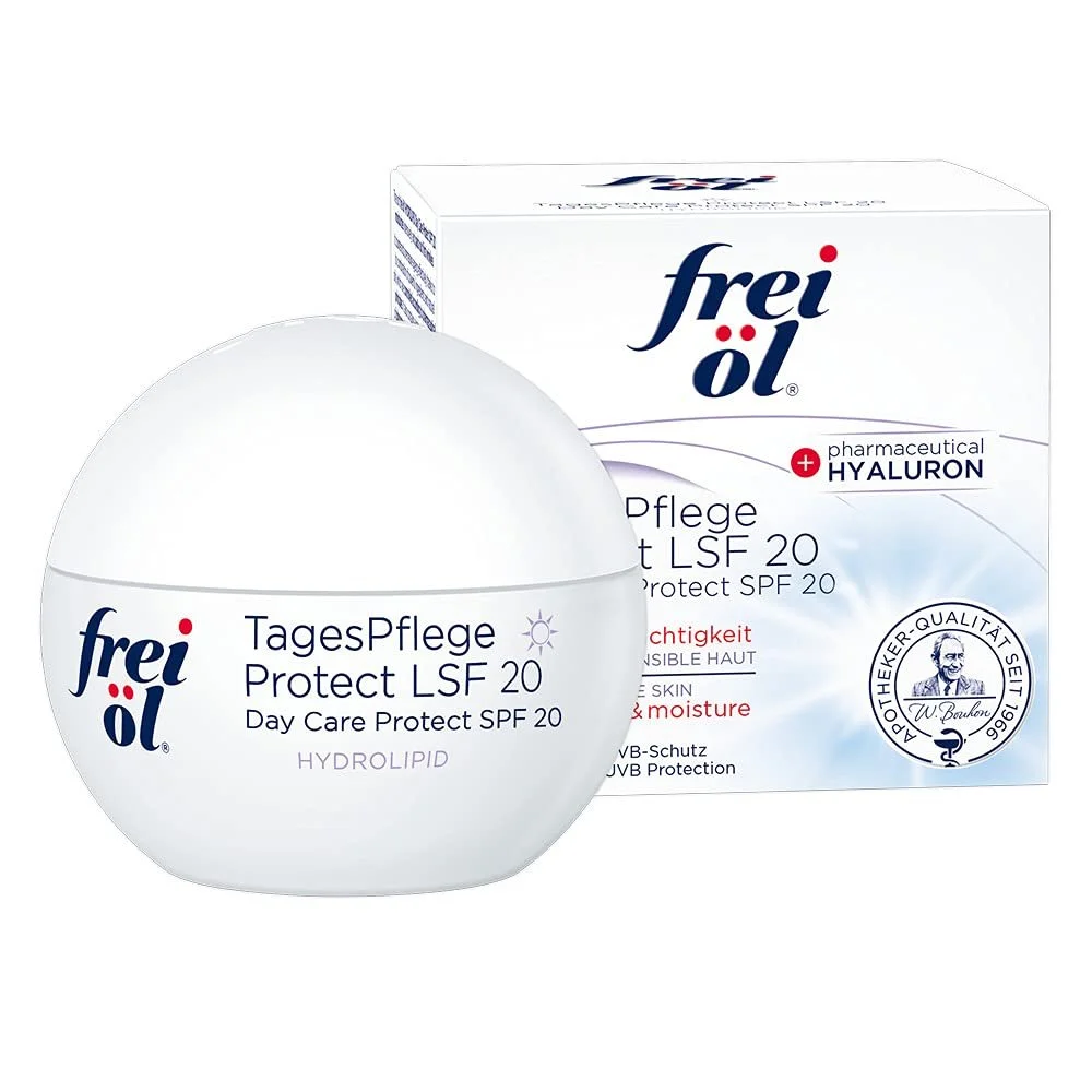Денний крем frei öl Hydrolipid Day Care Protect SPF 20 зволожувальний з гіалуроновою кислотою 50 мл, фото №1 Денний крем frei öl Hydrolipid Day Care Protect SPF 20 зволожувальний з гіалуроновою кислотою 50 мл, фото №1