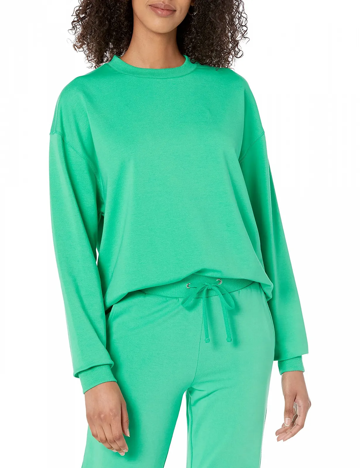 Свитшот The Drop свободного кроя с длинными рукавами, круглым вырезом и заниженной линией плеча Margot, фото №1