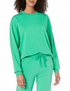 Свитшот The Drop свободного кроя с длинными рукавами, круглым вырезом и заниженной линией плеча Margot - Фото 1