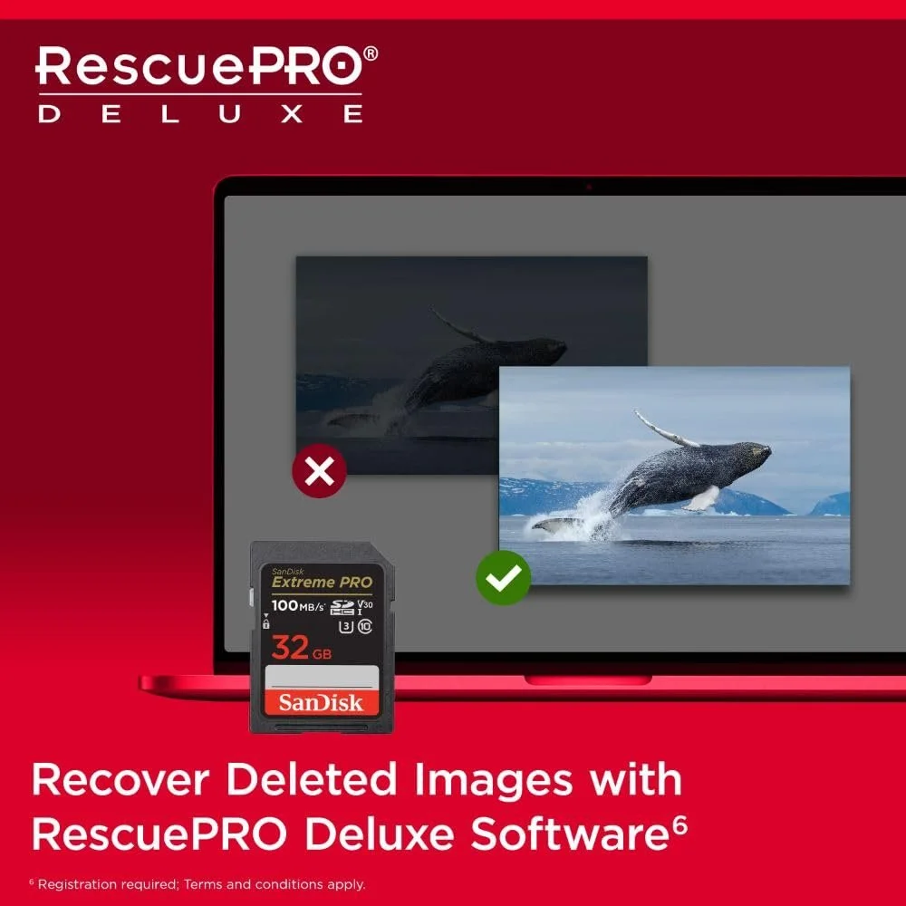 Карта памяти SanDisk Extreme PRO SDHC UHS-I 32ГБ V30 100МБ/с U3, фото №6 Карта памяти SanDisk Extreme PRO SDHC UHS-I 32ГБ V30 100МБ/с U3, фото №6
