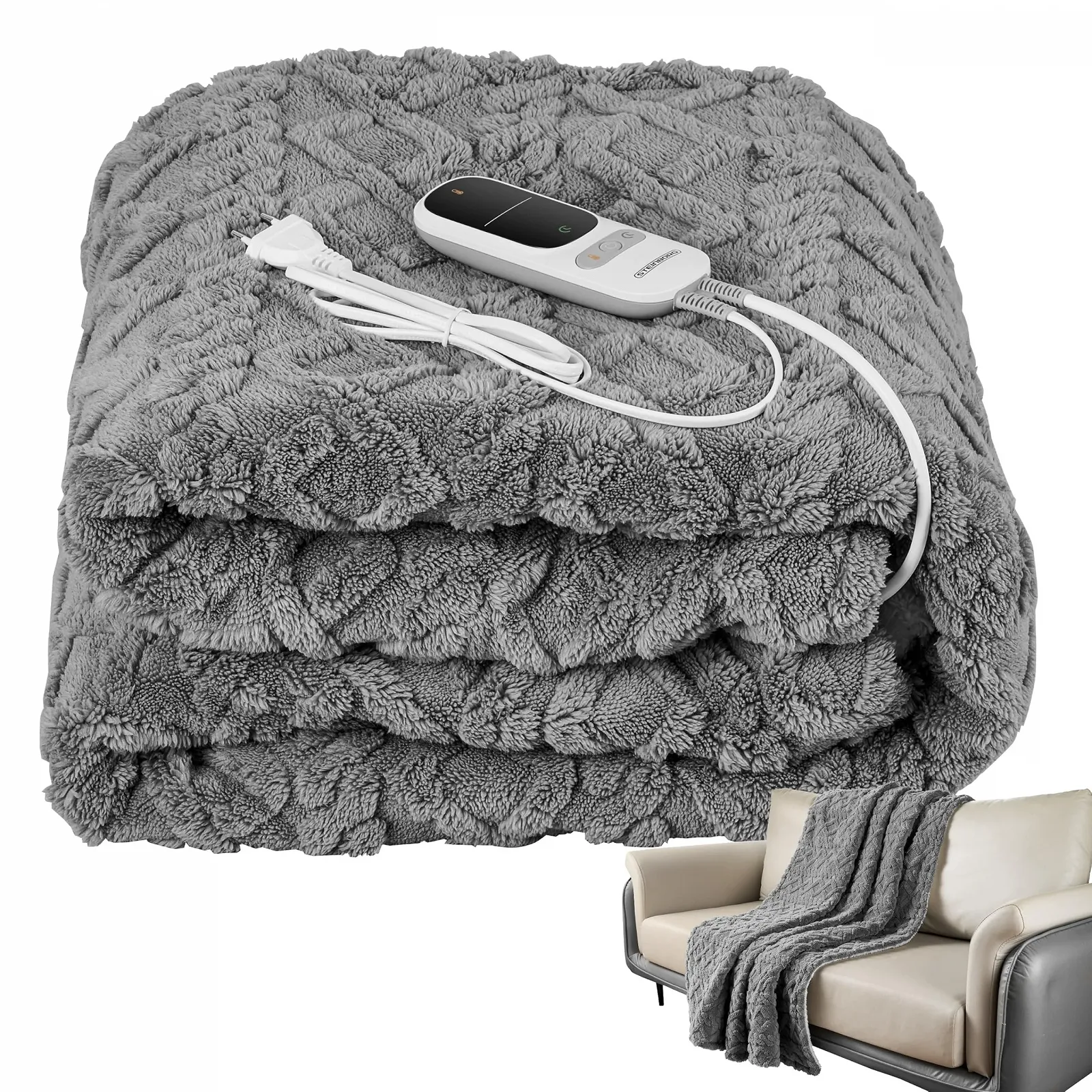 Електрична ковдра 180 x 130 см з автоматичним вимкненням, 9 рівнів нагріву, фото №1 Електрична ковдра 180 x 130 см з автоматичним вимкненням, 9 рівнів нагріву, фото №1