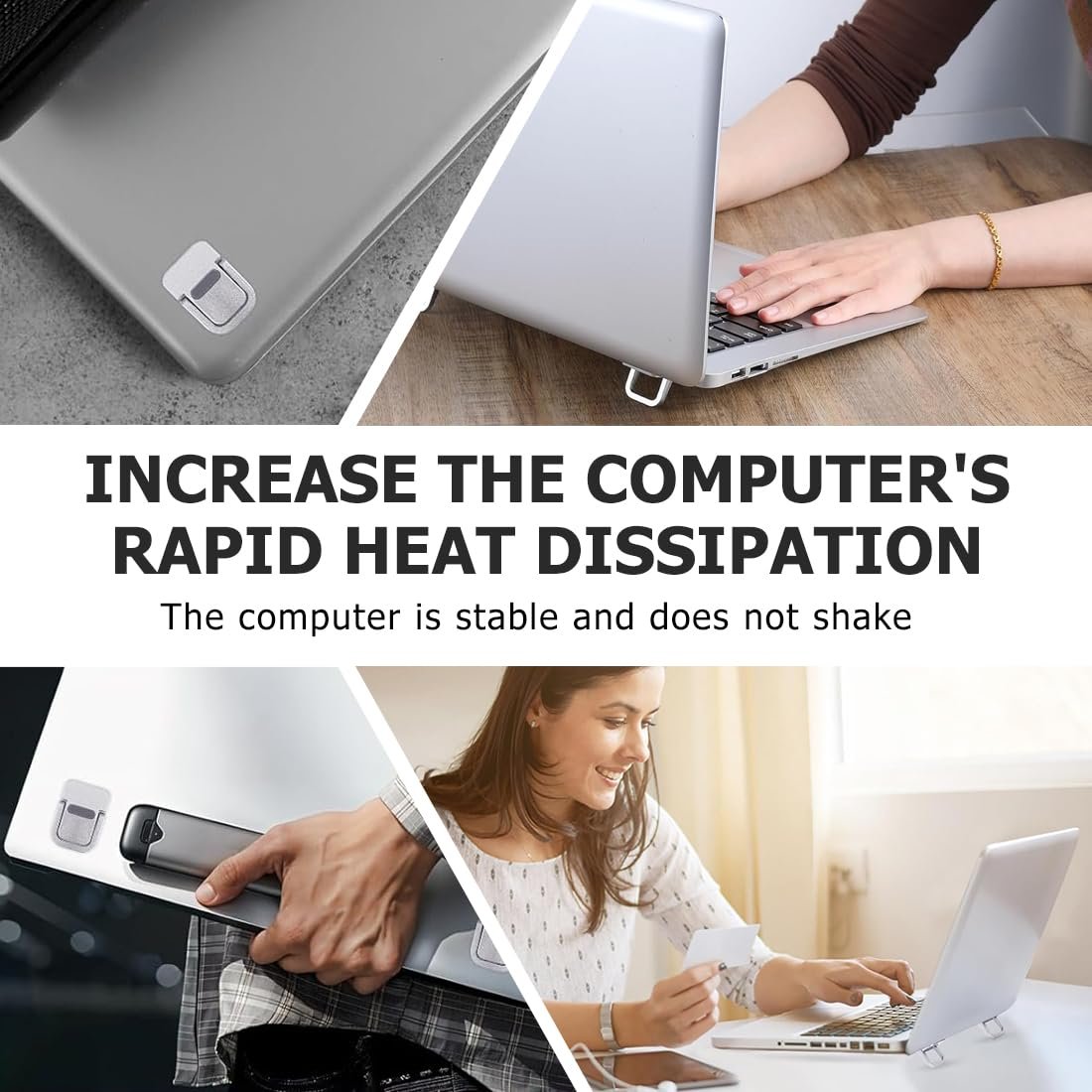 Подставка для ноутбука Мини Пара, Портативная Подставка для Клавиатуры для Стола, Складная Невидимая Подставка для Ноутбука, Подставка для Ноутбука Самоклеящаяся Компьютерная Подставка для Всех Ноутбуков Серебряная, фото №5 Подставка для ноутбука Мини Пара, Портативная Подставка для Клавиатуры для Стола, Складная Невидимая Подставка для Ноутбука, Подставка для Ноутбука Самоклеящаяся Компьютерная Подставка для Всех Ноутбуков Серебряная, фото №5