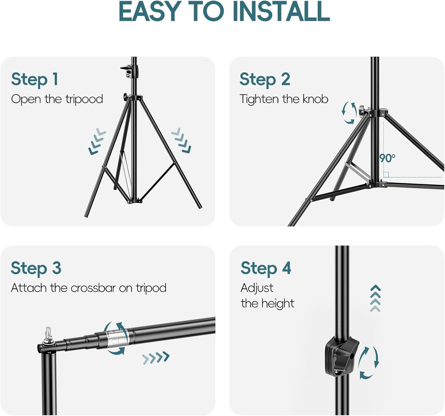 Подставка для фона Fatazoii 3x3м Черный, фото №7