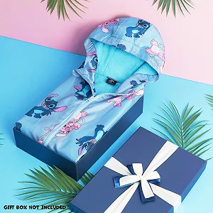 Детская дождевая куртка Disney Lilo & Stitch для девочек от 4 до 14 лет с флисовой подкладкой, весенняя synthetic.ua - Фото 1