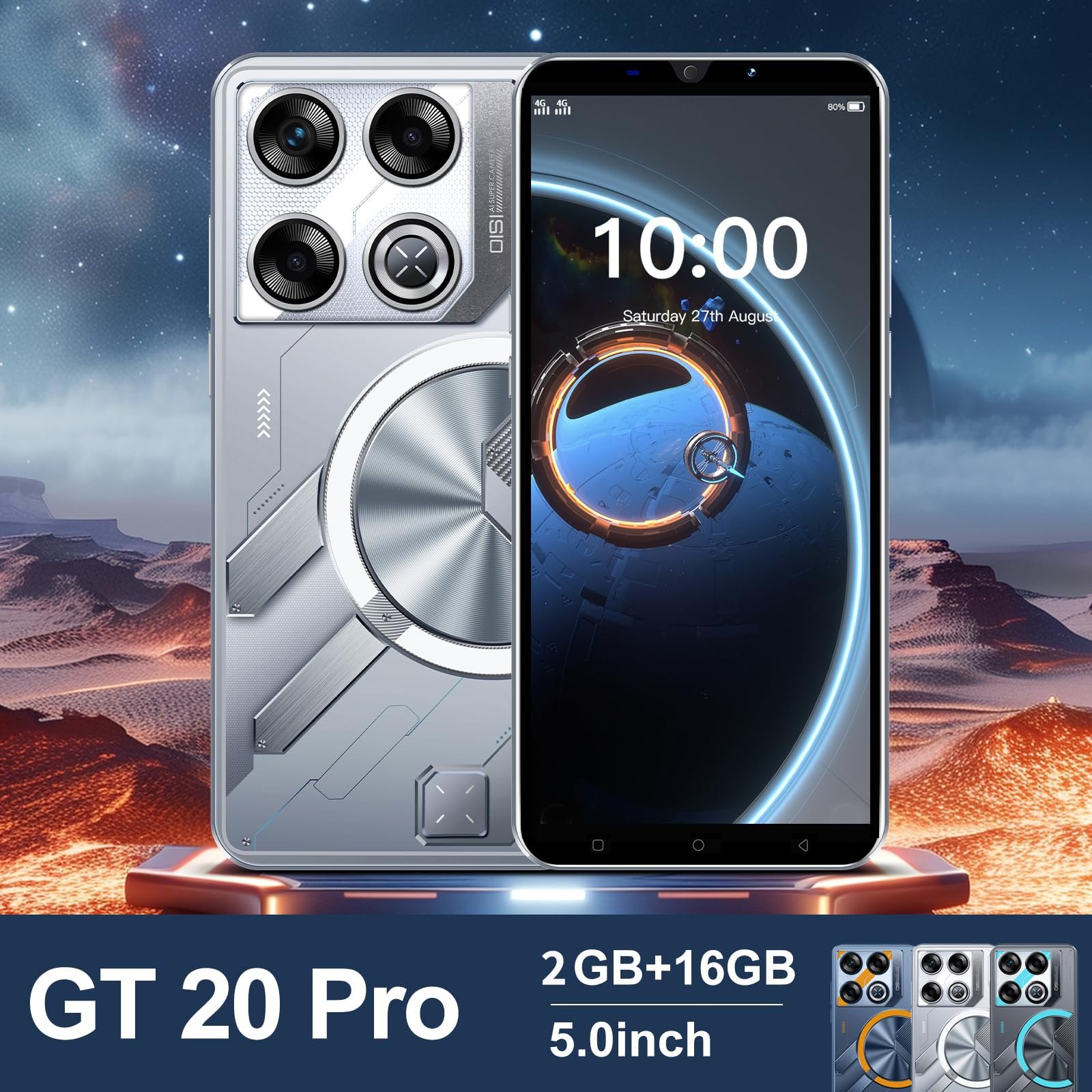 Мобільний телефон CatCalls 4G GT20Pro 5.0'' Dual SIM 16GB Black, фото №6