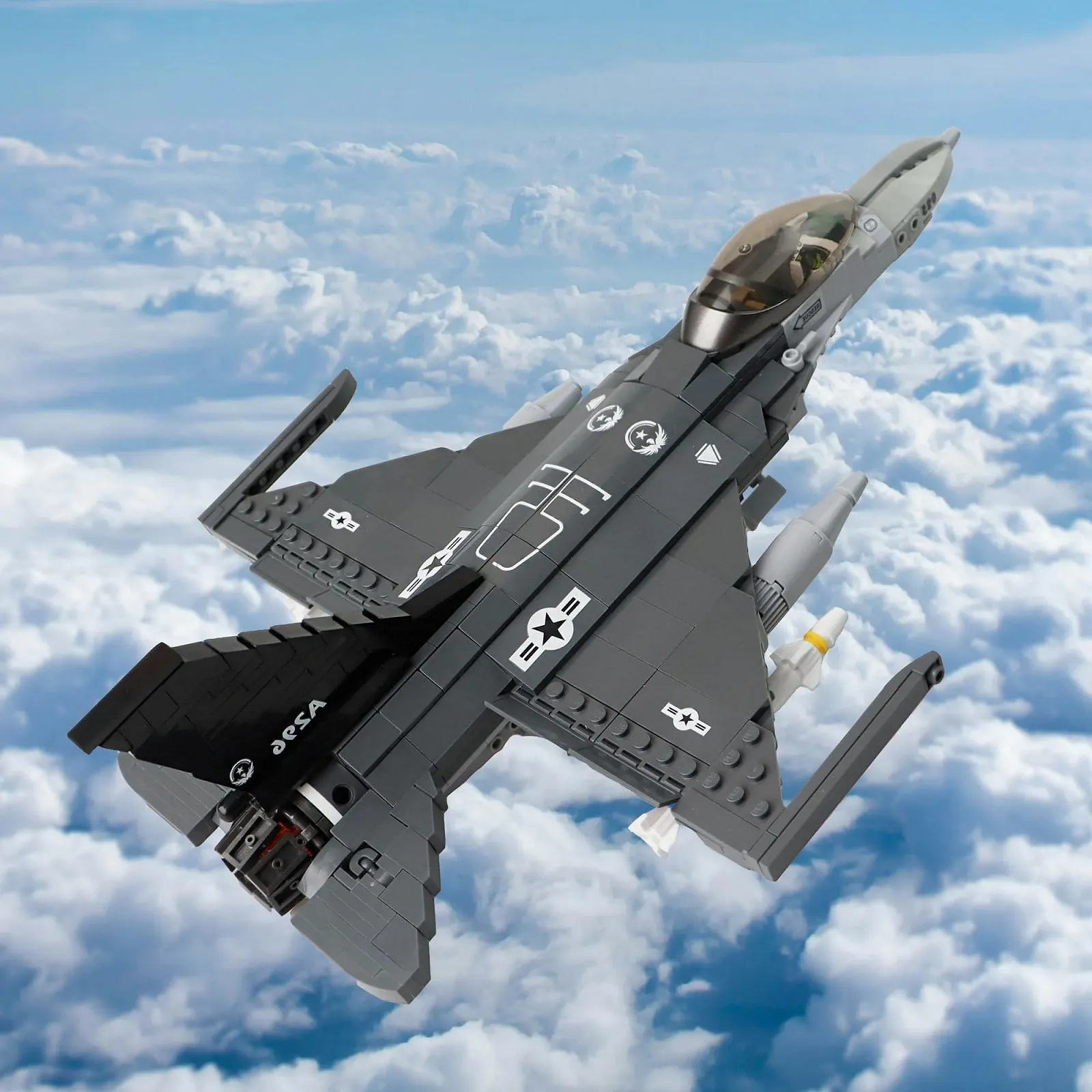 Конструктор Самолёт HIGH GODO F-16C Истребитель, Eurofighter Модель Масштаб 1:44 521 Деталь WW2 Немецкий Военный Самолёт, Подарок на День рождения от 6 лет Мальчикам или Взрослым, фото №6 Конструктор Самолёт HIGH GODO F-16C Истребитель, Eurofighter Модель Масштаб 1:44 521 Деталь WW2 Немецкий Военный Самолёт, Подарок на День рождения от 6 лет Мальчикам или Взрослым, фото №6