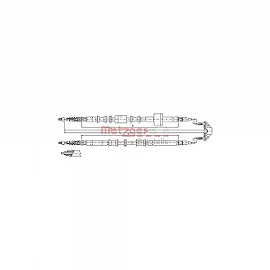 Трос стояночного тормоза METZGER 11.5766 для OPEL задний левый задний правый - Фото 1