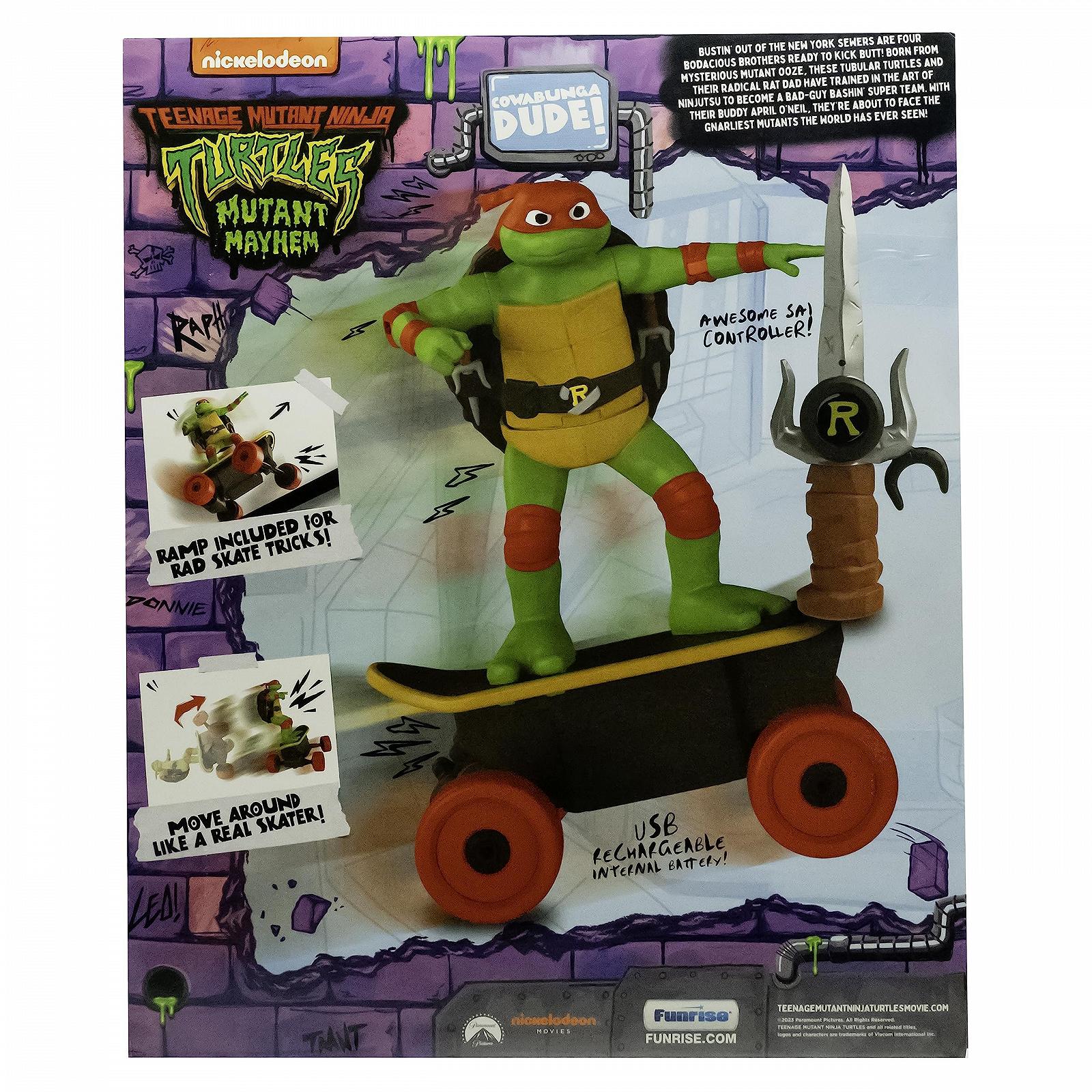 Фигурка Черепашки-ниндзя Рафаэль Mutant Mayhem TMNT Cowabunga Скейт RC, фото №3