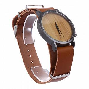 Дерев'яний годинник LIFKOME з шкіряним ремінцем - Фото 1