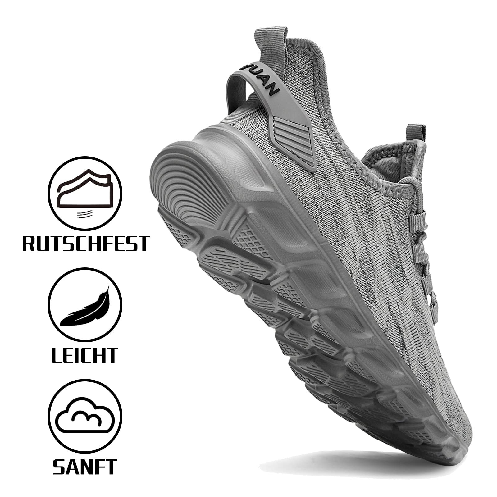 Кросівки Linenghs Спортивні Легкі Дихаючі Сірий EU 43, фото №4