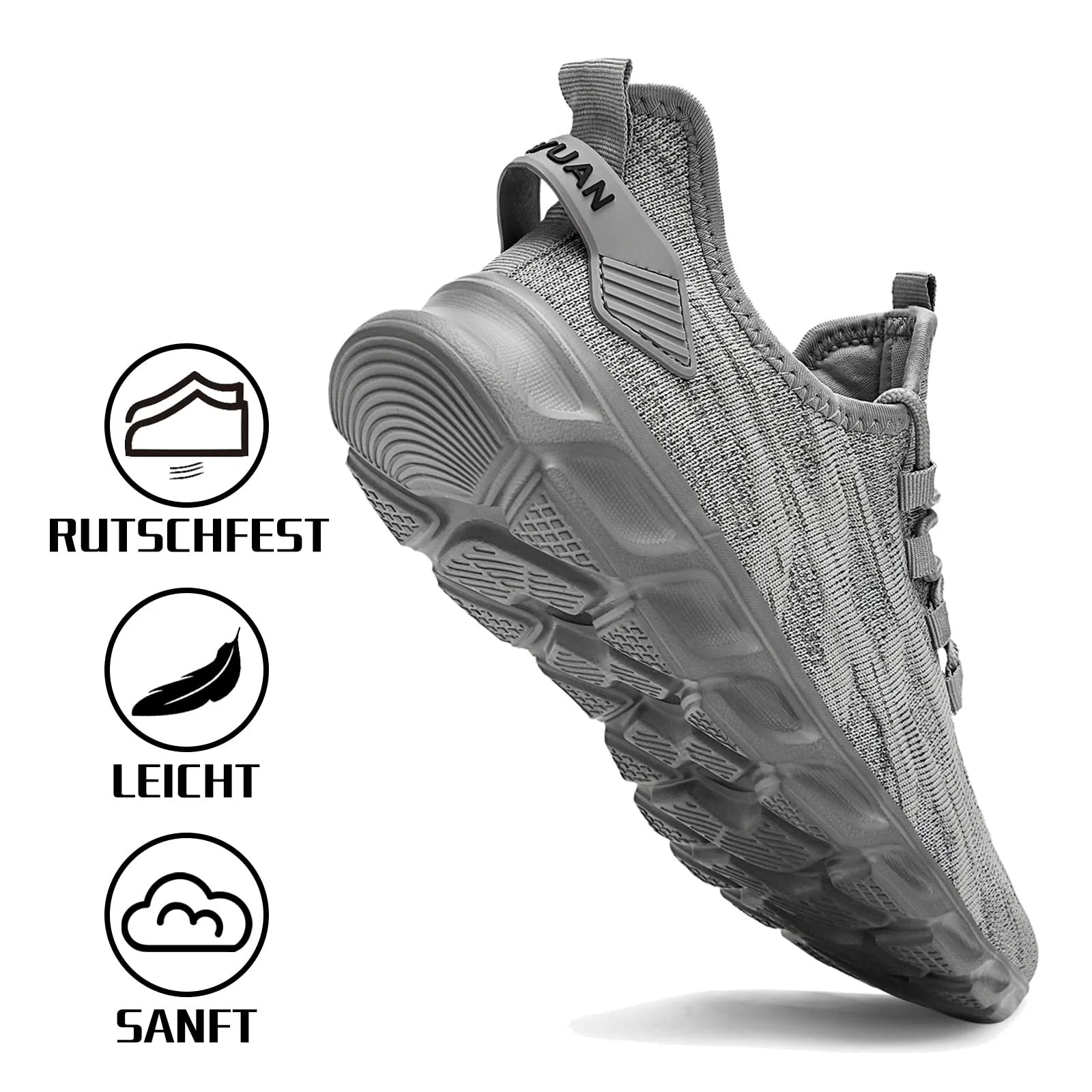 Кросівки Linenghs Спортивні Легкі Дихаючі Сірий EU 46, фото №4