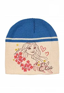 Шапка зимова дитяча Sun City Frozen Elsa для дівчаток, бежева - Фото 1