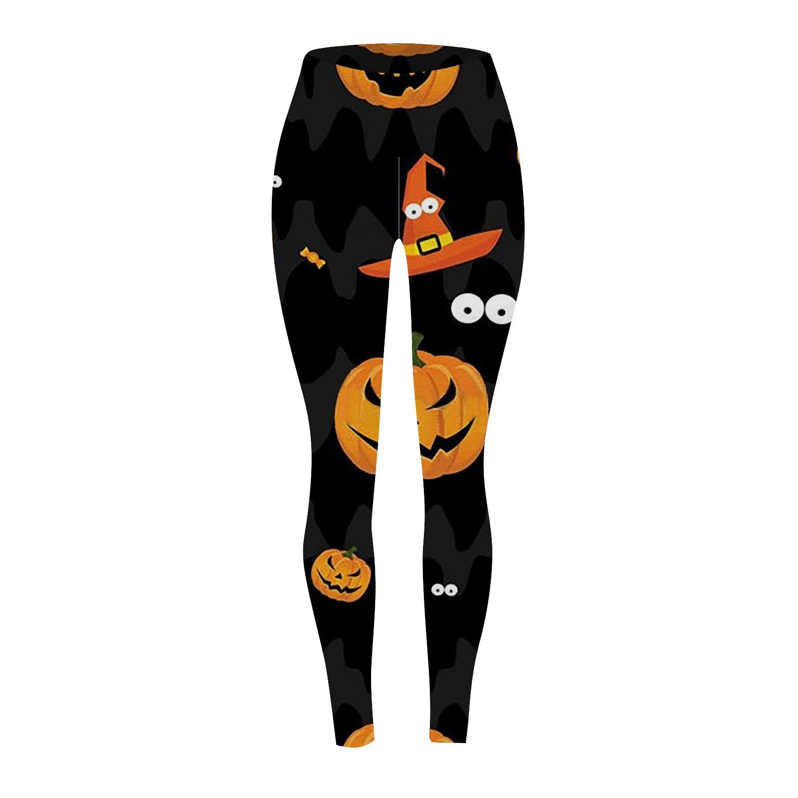 Леггинсы Спортивные Женские Готические Halloween с принтом, Тонкие, фото №1