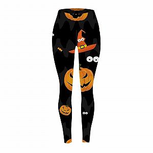 Леггинсы Спортивные Женские Готические Halloween с принтом, Тонкие - Фото 1
