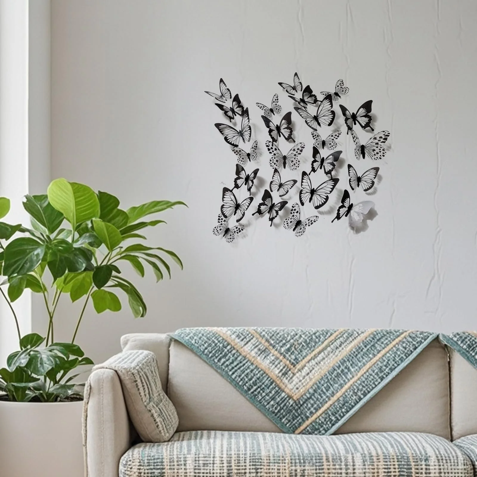 Наклейки на стіну Набір 48 шт. 3D Метелики DIY, фото №7